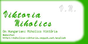 viktoria miholics business card